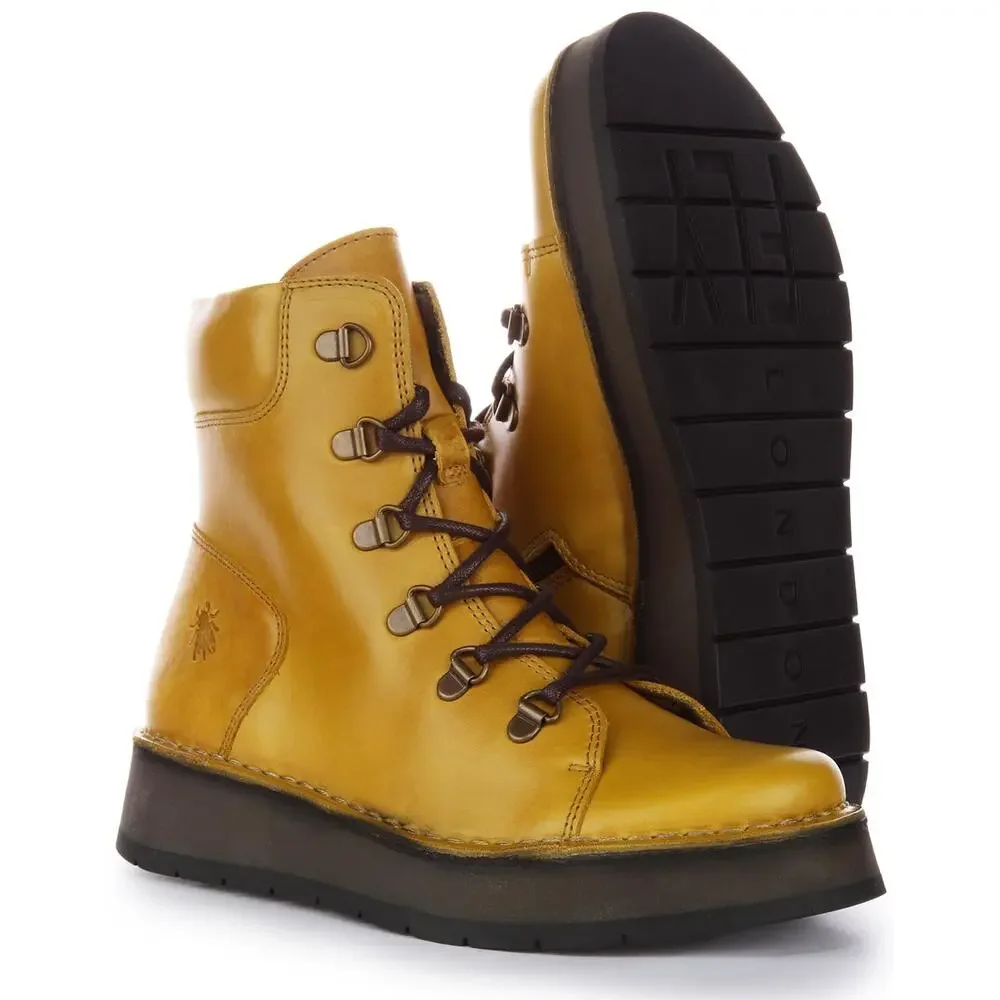 FLY LONDON WOMEN'S ROXY094FLY ANKLE BOOT, MUSTARD, 5 UK